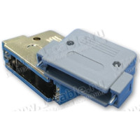 DP-50G - Корпус разъема D-SUB, 50 контактов, серый пластик, материал - пластик, серый