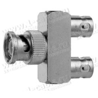 J01005A0005 - Перехідник BNC П-подібний, гніздо-штекер-гніздо, 75 Ом