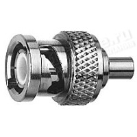 J01000A0027 - Разъём BNC кабельный, штекер, пайка, 50 Ом, G10 (UT-141), RG-402/U, монтаж А12