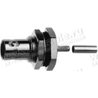 J01003A0039 - Разъём BNC панельный/кабельный, гнездо, обжим, 75 Ом, Telegartner (Германия)