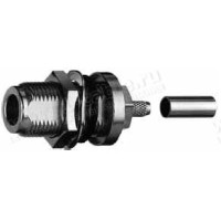 J01021H0035 - Разъем N кабельный/панельный, гнездо, обжим, ц.контакт - пайка, 50 Ом