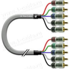 1T-VGA32-01 Кабель видео компонентный RGBHV, E-1, 5х RCA штекер > 5х RCA штекер, диаметр- 8.7 мм