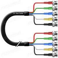 1T-VGA5-01 Кабель відео компонентний RGBHV, Basic, 75 Ом, 5x BNC штекер > 5х BNC штекер, діаметр - 9.9 мм