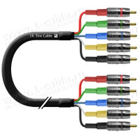 1T-VGA6-01 Кабель відео компонентний RGBHV, Basic, 75 Ом, 5х RCA штекер > 5х RCA штекер, діаметр - 9.9 мм