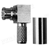 J01391A0041 - Роз'єм SMP кабельний, кутовий, гніздо, ц.контакт-пайка, екран-обтиск, 50 Ом