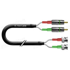 1T-VIC5-00.5 Видеокабель переходной, 2х BNC штекер > 2х RCA штекер, 75 Ом, диаметр- 7 мм, цвет- черный
