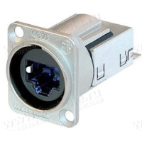 NE8FDY-C6 - Роз'єм RJ45 Ethercon в корпусі D-посадки, CAT.6, 24 - 22 AWG, нікель