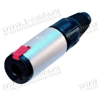 NJ3FC6 - Jack Phono 6.3мм гніздо на кабель, з замком-фіксатором, нікельовані контакти