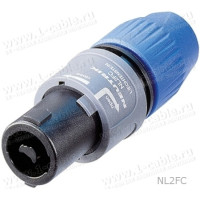 NL4FX-4 - Кабельный разъём speakON, желтый хвостовик, контактов- 4, на кабель диам. 5-15 мм