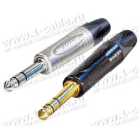 NP3X - Jack 6.3 мм штекер на кабель, балансний (стерео), контакти - покриття нікель