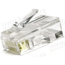 RJ45-MP8(8C)-U-C6 - Разъем RJ45 кабельный под витую пару 6 кат., универсальный, для витой и цельной жилы