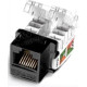 RJ45-MP8(8P)-F-BK - Разъем RJ45, панельная вставка Keystone, категория 5e, dual IDC