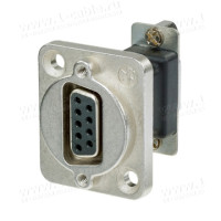 NADB9FF-B - Адаптер прохідний D-SUB, панельний D- посадка, 9-пін (гніздо) > 9-пін (гніздо)