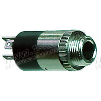 LUM-KLB4 - Роз'єм Jack 3,5 мм стерео гніздо на панель, з металевою гайкою, посадка D=6mm