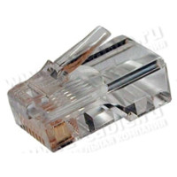 RJ45-MP8(8C)-U-C5 - Разъем RJ45 кабельный под витую пару 5 кат., универсальный, для витой и цельной жилы