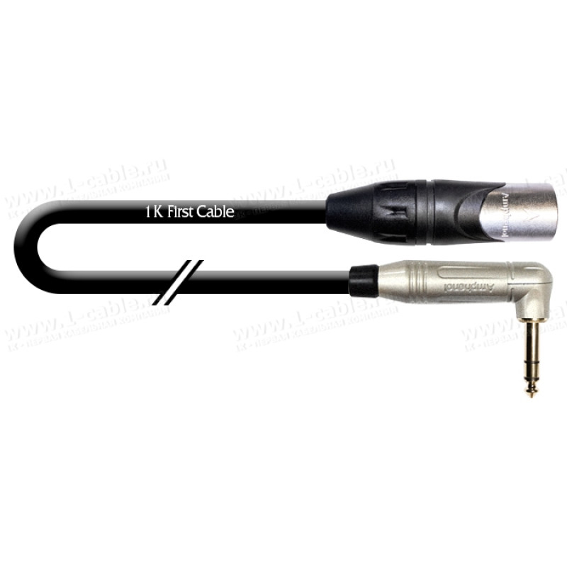 1T-AIC04-00.5 - Кабель звук балансний перехідний, Basic, XLR3 штекер > Jack 6.3 stereo штекер