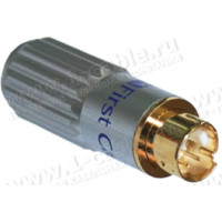 AC-V1  S-video кабельний, штекер, позолочені контакти, на кабель до 8.0 мм, пайка