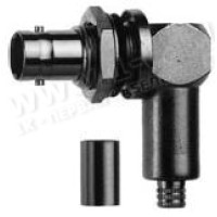 J01003A1371 - Разъём BNC кабельный/панельный усиленный, гнездо, угловой, обжим, 75 Ом