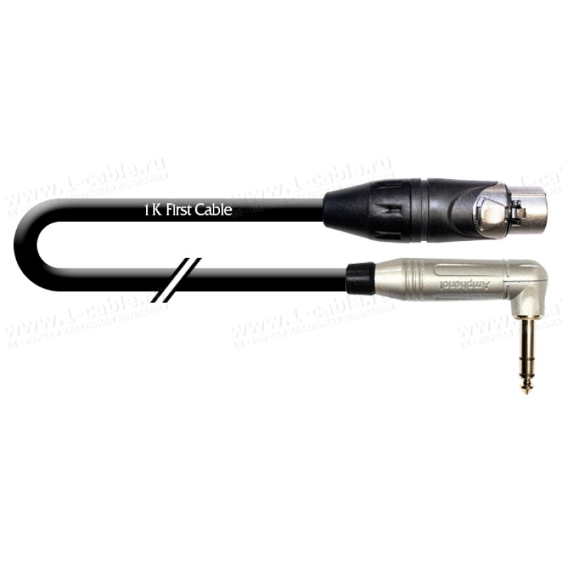 1T-AIC05-00.5 - Кабель звук балансний перехідний, Basic, XLR3 гніздо > Jack 6.3 stereo штекер