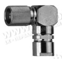 J01070D1707 - Роз'єм 1.6/5.6 кабельний, штекер, муфта (закрутка), кутовий, 75 Ом, G2 (RG-59B/U)