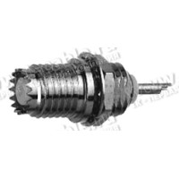 J01046F0000 - Роз'єм Mini-UHF панельний, гніздо, паяння, фронтальний монтаж, зодочений ц. контакт