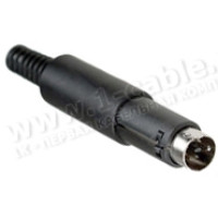 AC-miniDIN6M - Роз'єм miniDIN 6-контактний, кабельний, штекер, для клавіатури та миші PS/2