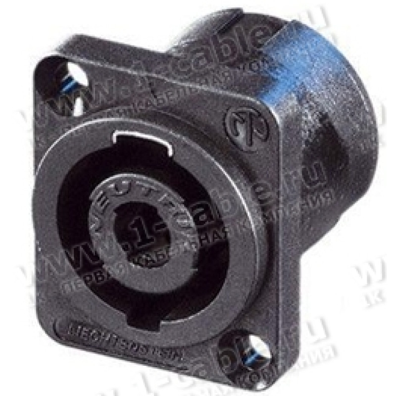 NL4MP - Панельный разъём speakON, квадратный фланец, ном. напряжение- 30 А, контактов- 4