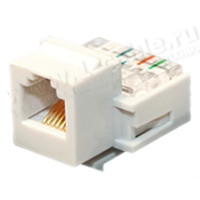 RJ12-6P6C-F - Разъем телефонный RJ12, панельная вставка keystone, гнездо, IDC