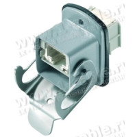J80020A0007 - Разъем RJ45 панельный, защелка, гнездо, крепление фланец, Variant 5, класс защиты IP67