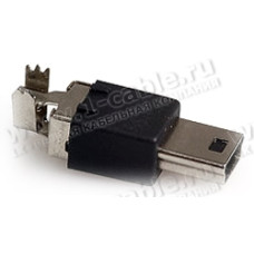 CC-MUSB-MS - Разъем miniUSB кабельный, штекер, тип B, контактов- КолвоКонтакт, контакты-покрытие никель