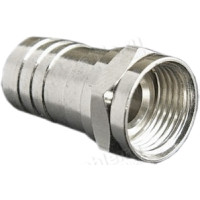 F 105 С - Роз'єм F, штекер, кабельний, на кабель 1.13/4.8-6.6, (без центр.контакту), SAT 50