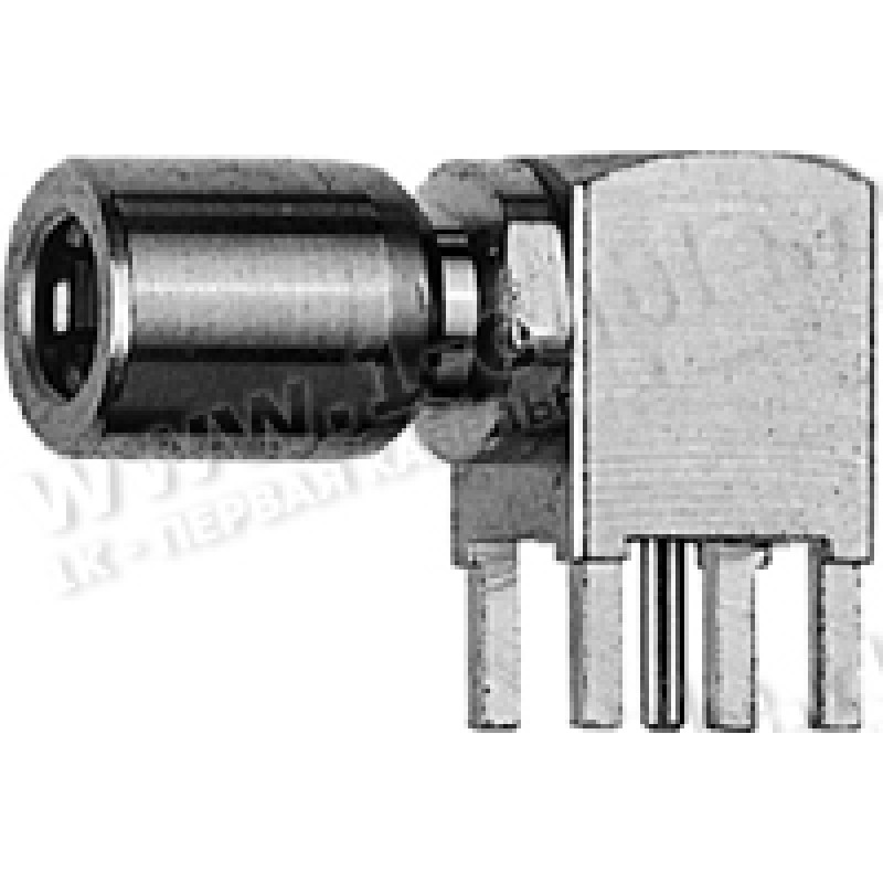 J01161A0571 - Разъем SMB для установки на печатную плату, угловой, гнездо, пайка, 50 Ом