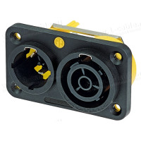 NAC3PX - Панельний роз'єм водонепроникний, серія powerCON TRUE1, комбінований