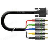 DVIA-3MM-15K - Аналоговый кабель DVI-A, серия RGBHV, DVI штекер > 5x RCA штекер, , диаметр- 9.9 мм