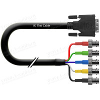 DVIA-5MF-08K - Аналоговый кабель DVI-A, серия RGBHV, DVI штекер > 5x BNC гнездо, , диаметр- 9.8 мм