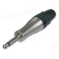 NP2XL - Jack 6.3 мм штекер на кабель великого діаметру, небалансний (моно), контакти-покриття нікель