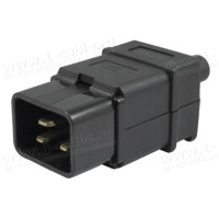 ACP-320C20 - Роз'єм IEC 60320 C20, прямий, штекер на кабель, 3 контакти, ном.напр. 250 В