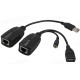 HIT-USB2.0-60 - Компактний подовжувач високошвидкісних ліній USB 2.0 по витій парі (Cat5E/Cat6)