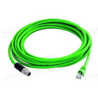 L80100A0000 Кабель комутаційний перехідний, індустріальний, Industry-Patch, Cat.6A S/FTP, STX M12x1 штекер