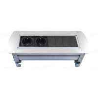 TB-RTMM-08BK - Модульний блок вбудований поворотний з ручним відкриттям, для аудіо-відео-мультимедіа розеток