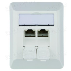 J00023A0204 - Розетка RJ45 для внешнего монтажа, белый, RAL 9010, Telegaertner (Германия)