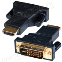HDMI2DVI-MM - Адаптер прохідний, HDMI штекер> DVI штекер, 19 контактів> 25 контактів, I-Taki