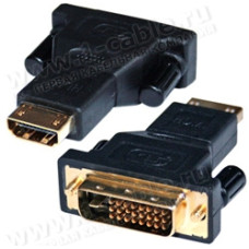 DVI2HDMI-MF - Адаптер проходной, DVI штекер > HDMI гнездо, 25 контактов > 19 контактов, I-Taki