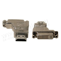 HDMI2DVI-MFL - Адаптер проходной, HDMI штекер > DVI гнездо (левый), 19 контактов > 25 контактов