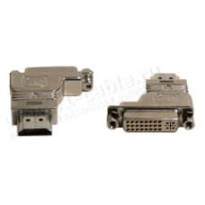 HDMI2DVI-MFR - Адаптер проходной, HDMI штекер > DVI гнездо (правый), 19 контактов > 25 контактов