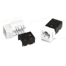 RJ45-MP8(8P)-6A-U-NE - Разъем RJ45, панельная вставка Keystone, Cat.6A, серия KJNE