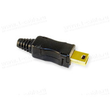 AC-MUSB2B-MS-3.2 - Разъем miniUSB 2.0 кабельный, штекер, в корпусе, тип mini-B, контактов-5