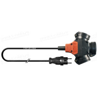 1T-MP10-3/1-01 Кабель силовий у гумовій ізоляції, еластичний, SCHUKO штекер > 3x SCHUKO гніздо