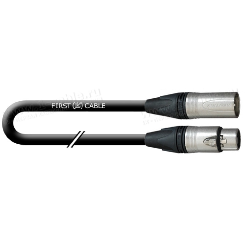 1T-AMGN11-00.5 - Кабель микрофонный, Grade, XLR3 гнездо > XLR3 штекер (Neutrik), разъемы серии XX