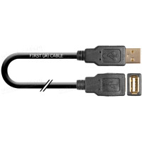 1T-USB203-AAF-04 Кабель USB 2.0 для передачі даних, серії Basic, штекер (тип A) - гніздо (тип A)